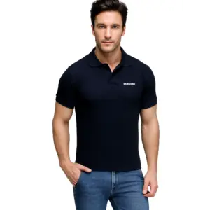 6 Degree  Men’s Polo Navy Blue T-Shirt