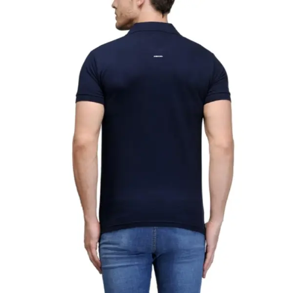 6 Degree  Men’s Polo Navy Blue T-Shirt - Image 2