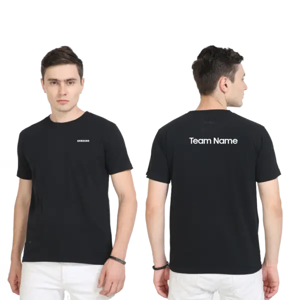 Caslay Sustainable  Crew Neck T-Shirt - Black - Image 3