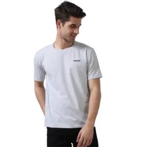 Caslay Sustainable  Crew Neck T-Shirt - White Melange