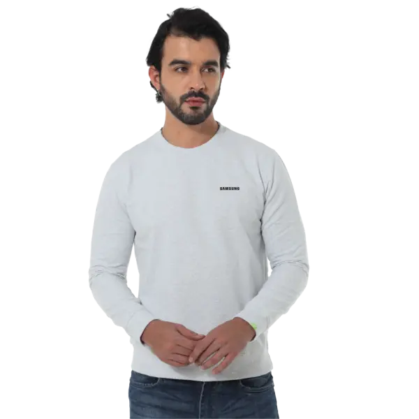 Caslay Sustainable  Sweatshirt - White Melange