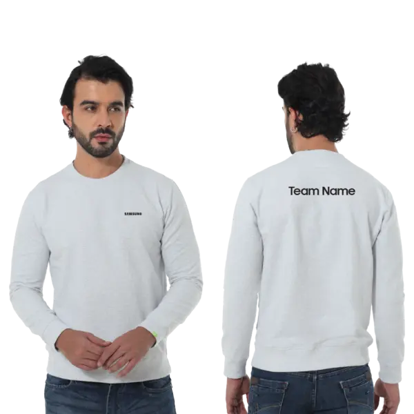 Caslay Sustainable  Sweatshirt - White Melange - Image 3