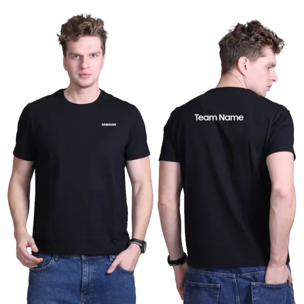 Indian Terrain Round Neck T-Shirt-Black - Image 3
