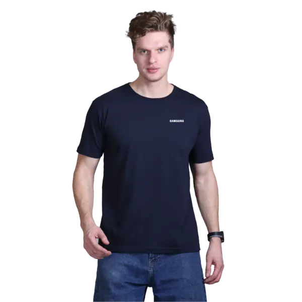 Indian Terrain  Round Neck T-Shirt-Navy Blue