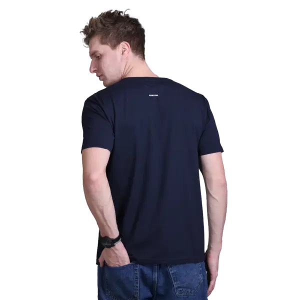 Indian Terrain  Round Neck T-Shirt-Navy Blue - Image 2