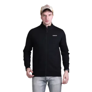 Indian Terrain  Full Zipper Lycra Jacket -Black