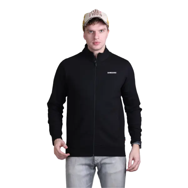 Indian Terrain  Full Zipper Lycra Jacket -Black