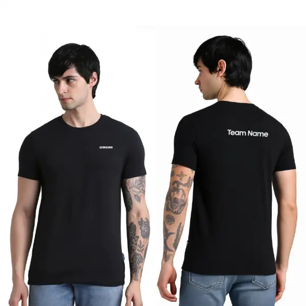 Jack & Jones  Joren Round Neck T-Shirt-Black - Image 3