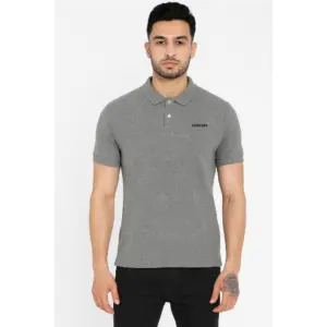 Jack & Jones  Plain Polo Neck T-Shirt-Grey