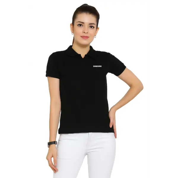 Scott International  Women’s Polo Black T-Shirt
