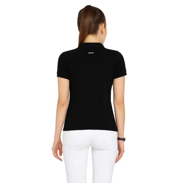 Scott International  Women’s Polo Black T-Shirt - Image 2